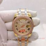 Copy Rolex Masterpiece 36mm Watch Pave Diamond Dial